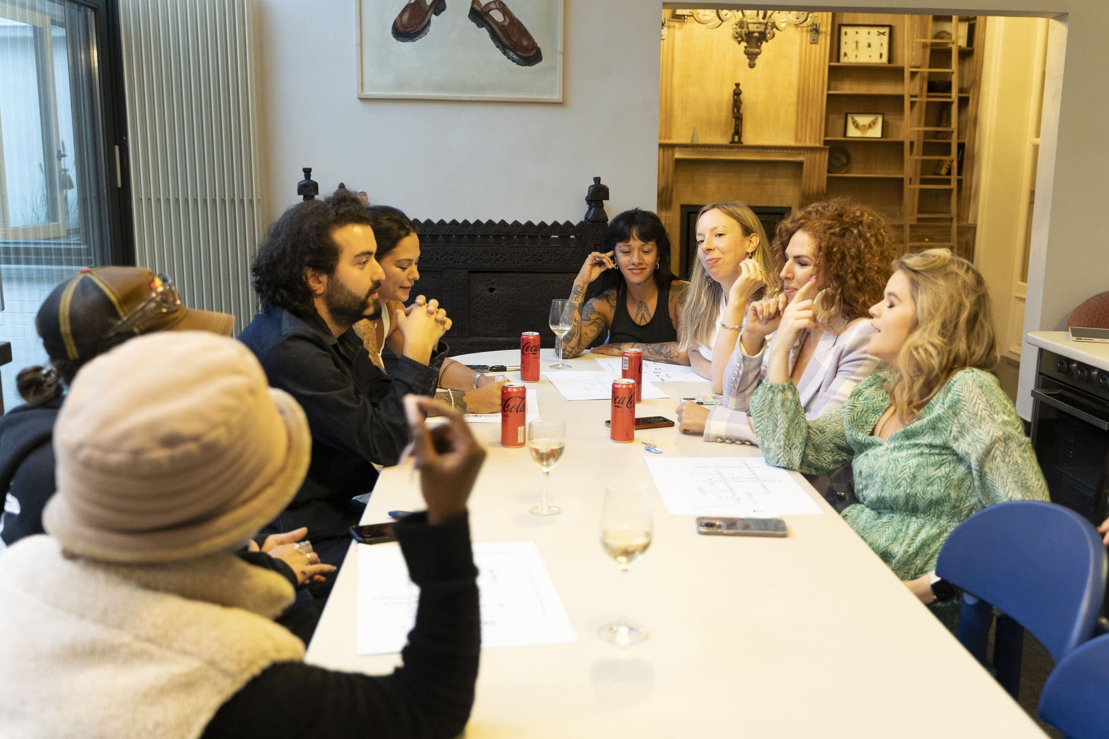 Residents enjoying a shared evening